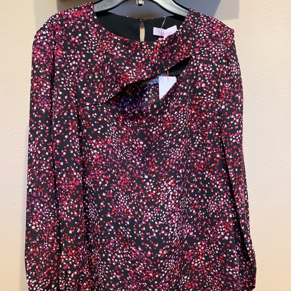 Parker long sleeve cutout print blouses - Picture 3 of 6